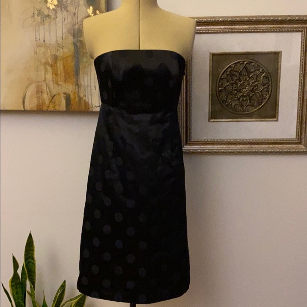 Jacob 5/6 NWOT Strapless Black Polka Dot Dress